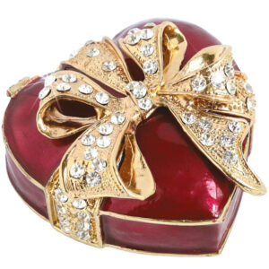 Craycombe Trinkets Red Heart Tied With Ribbon Trinket Box from Arora Design