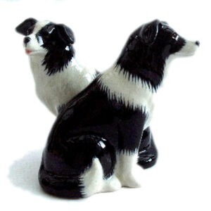 Border Collies Salt and Pepper Set by Quail Ceramics