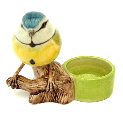 Blue Tit Tealight Holder by Quail Ceramics