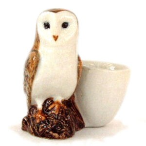 Barn Owl with Egg Cup by Quail Ceramics