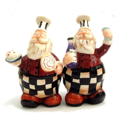 Santa Chefs Salt and Pepper Pots