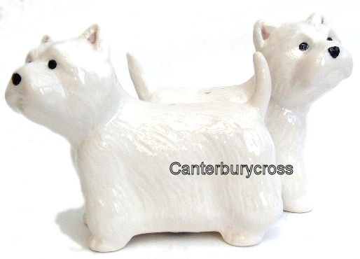 Westies Salt and Pepper Cruet by Quail Ceramics - Image 2
