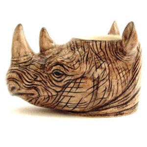 Rhinoceros's Head Eggcup by Quail Ceramics