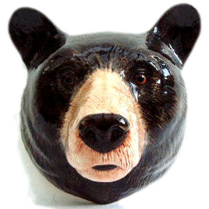 Black Bear Wall Vase by Quail Ceramics