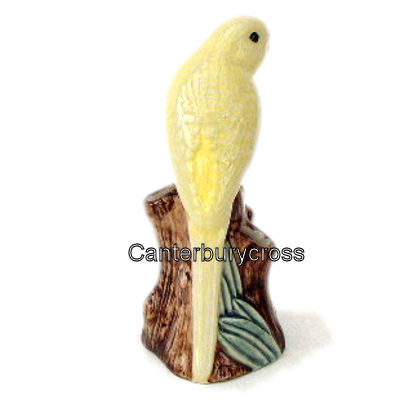 Yellow Budgerigar/Canary Bud Vase by Quail Ceramics - Image 3