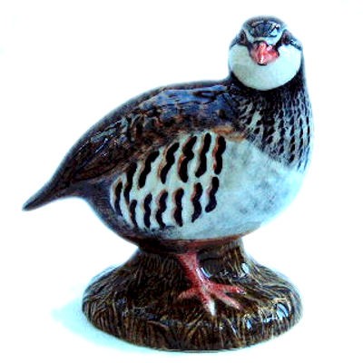 Red-legged Partridge Figure (head to the right) by Quail Ceramics