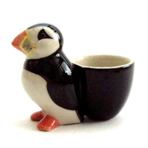 Puffin with Egg Cup by Quail Ceramics