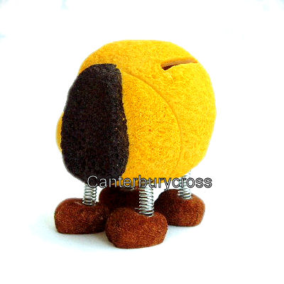 Yellow Puppy Novelty Moneybox on Springs - Image 2
