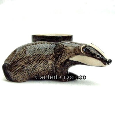 Badger with Egg Cup by Quail Ceramics - Image 2