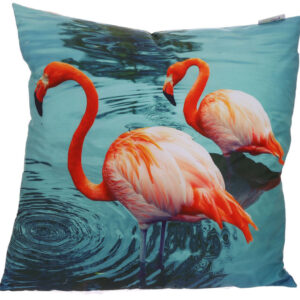 Two Flamingos Cushion with Insert