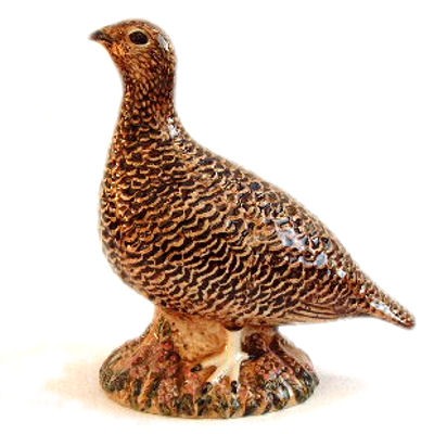 Red Grouse Hen Figure by Quail Ceramics