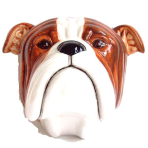 Bulldog Wall Vase by Quail Ceramics