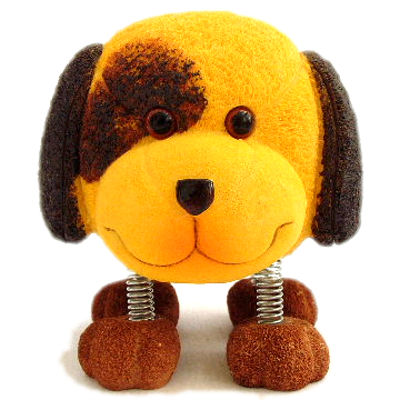 Yellow Puppy Novelty Moneybox on Springs
