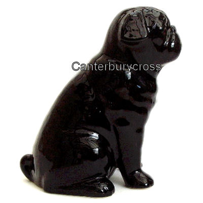 Pug Moneybox - Black - by Quail Ceramics - Image 3