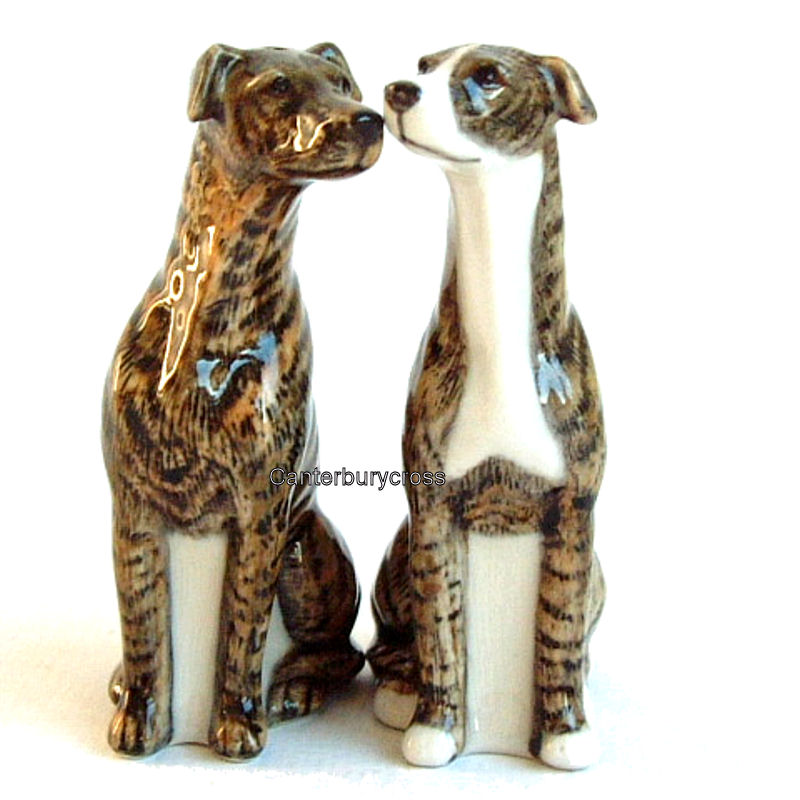 Brindled Greyhounds Novelty Salt and Pepper Shakers by Quail Ceramics - Image 2