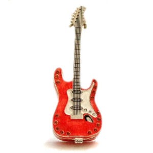 Electric Guitar Jewelled and Enamelled Box with Hidden Treasure