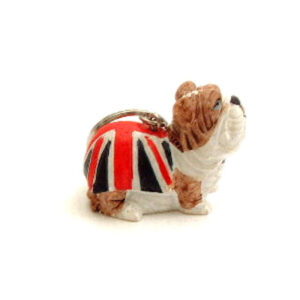 Bulldog Keyring - head up