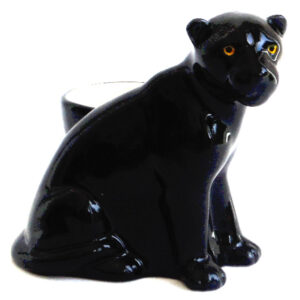 Novelty China Eggcup with Panther by Quail Ceramics