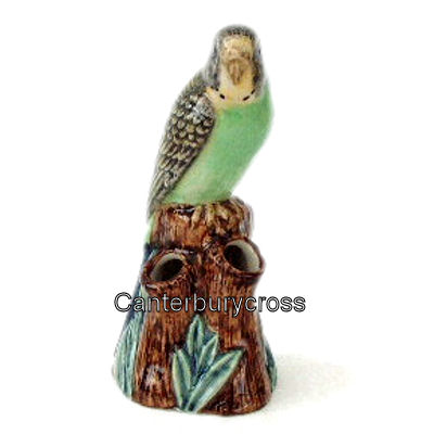 Green Budgerigar Bud Vase by Quail Ceramics - Image 2