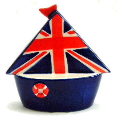 Sailing Boat Moneybox with Union Jack