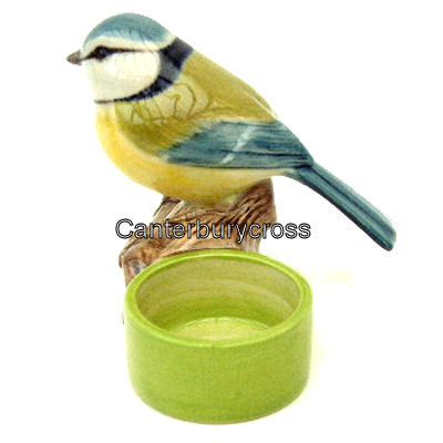 Blue Tit Tealight Holder by Quail Ceramics - Image 2