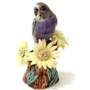 Violet Budgerigar Bud Vase by Quail Ceramics