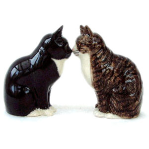 Millie and Julius Cats Novelty Salt and Pepper Shakers by Quail Ceramics