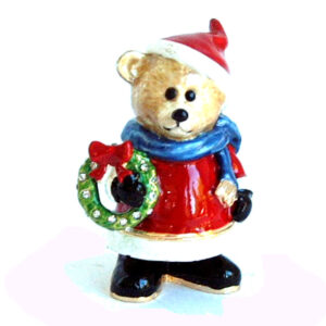 Bear with Wreath Craycombe Trinket Box