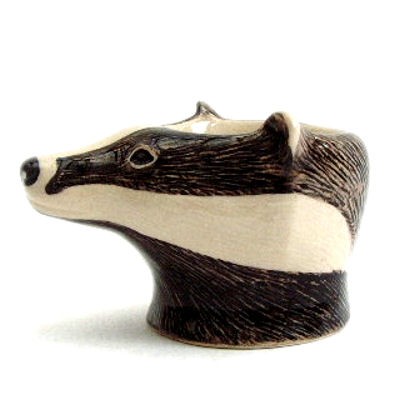 Badger's Head Egg Cup by Quail Ceramics