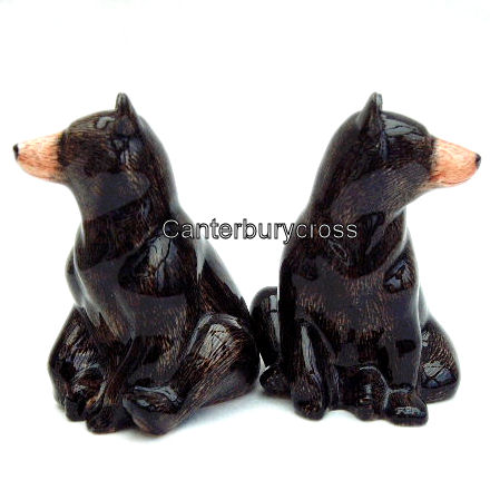Black Bear Salt and Pepper Shakers by Quail Ceramics - Image 3