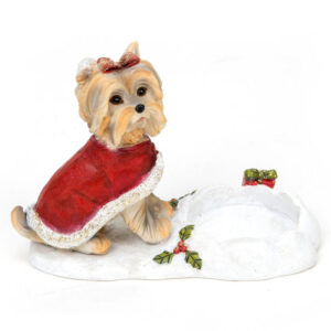 Yorkie with Cape Tea-light Holder