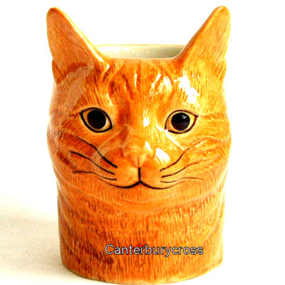 Vincent, a Ginger Tabby Cat Pencil Pot from Quail Ceramics - Image 2