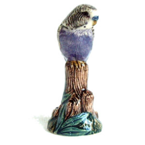 Budgerigar Figure in Violet by Quail Ceramics