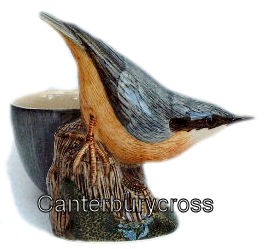Nuthatch with Egg Cup by Quail Ceramics - Image 2