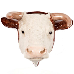 Hereford Bull Wall Vase by Quail Ceramics