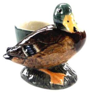 Mallard Duck Figure with Egg Cup by Quail Ceramics