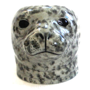 Harbour seal head eggcup