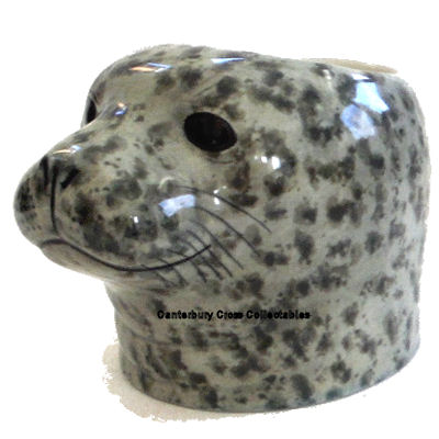 Harbour seal head eggcup