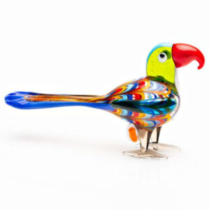Multi-coloured Miniature Glass Parrot - Juliana Collection