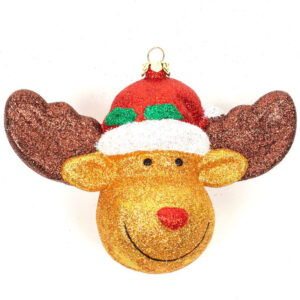 glitter reindeer decoration