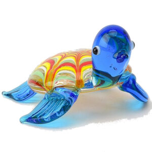 Miniature glass tortoise
