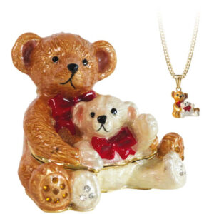 Teddy and Baby Teddy Trinket Box