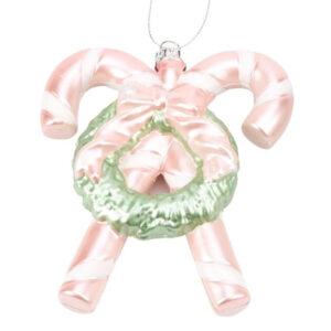 Candy Cane and Wreath Christmas Tree Decoration
