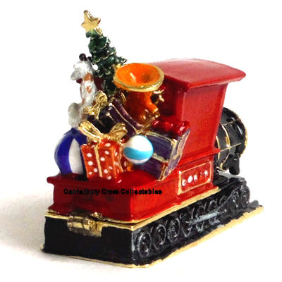 Santa in Train Trinket Box
