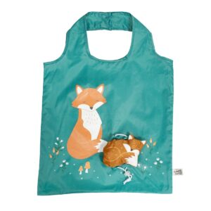 Fox Foldable/Folding Shopping Bag with Integral Pouch