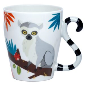 Lemur Mug with Curly Tail as Handle