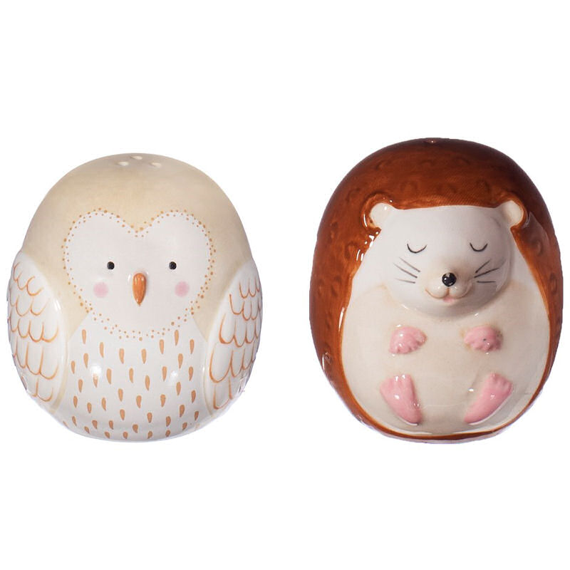Owl and Hedgehog salt and Pepper pots