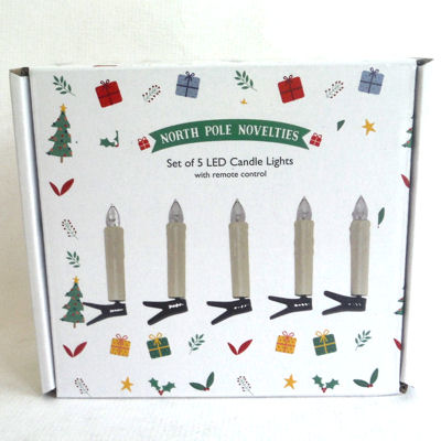 Set of Five LED Candle Lights with Remote Control - Image 2
