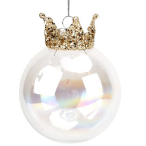 Clear Bauble with Crown