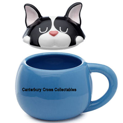Adoramals China Dog Squad French Bulldog Mug with Peeping Lid - Image 2